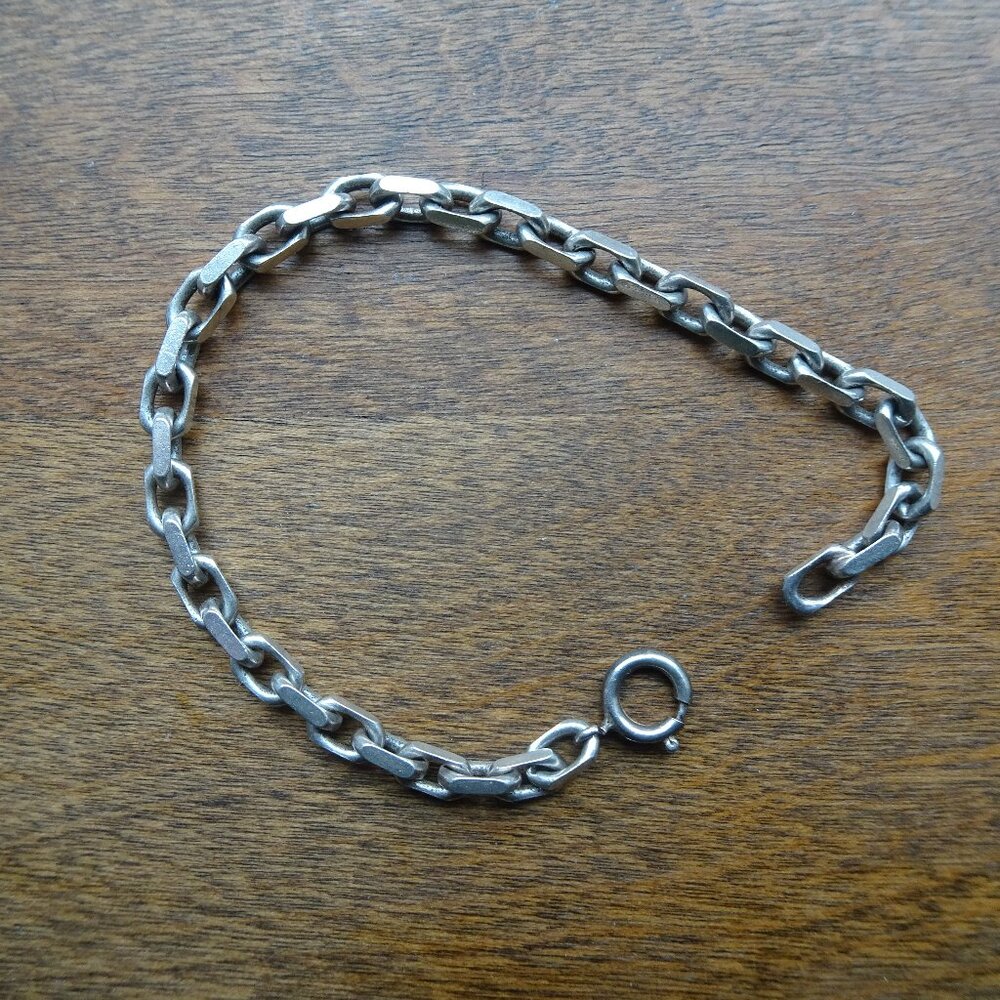 1970s Vintage 800 Silver Chain Bracelet